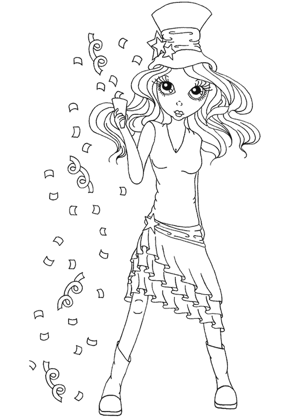 Kız Boyama Sayfası