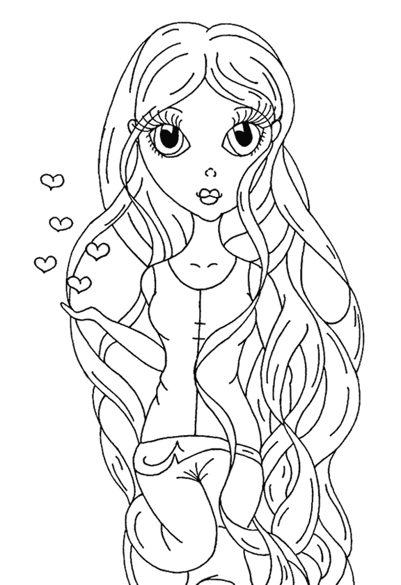 Kız Boyama Sayfası