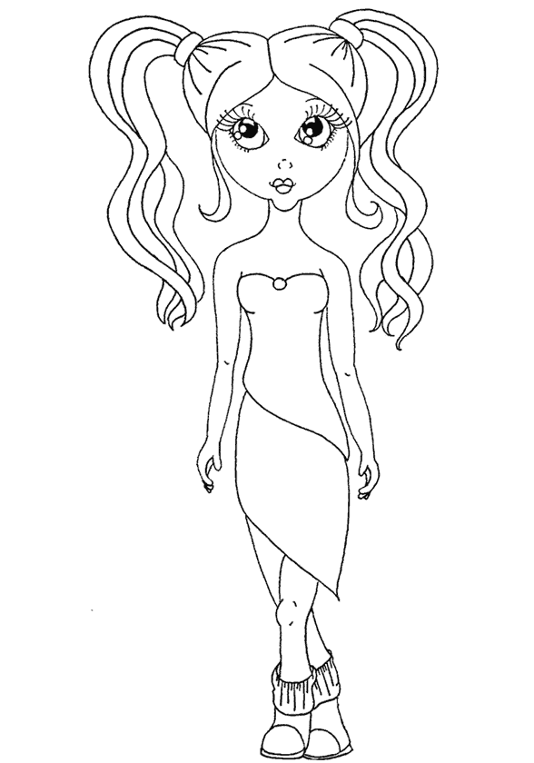 Kız Boyama Sayfası