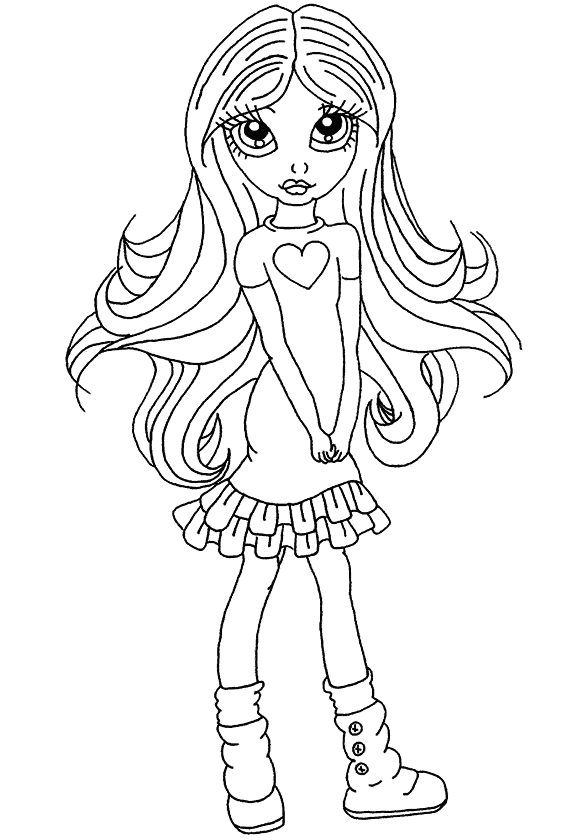 Kız Boyama Sayfası