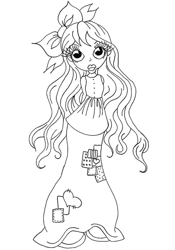 Kız Boyama Sayfası