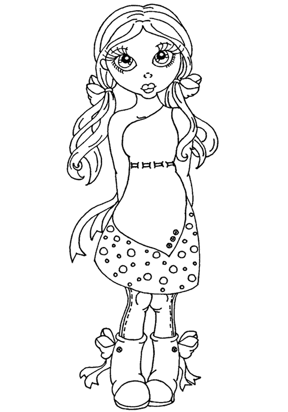 Kız Boyama Sayfası