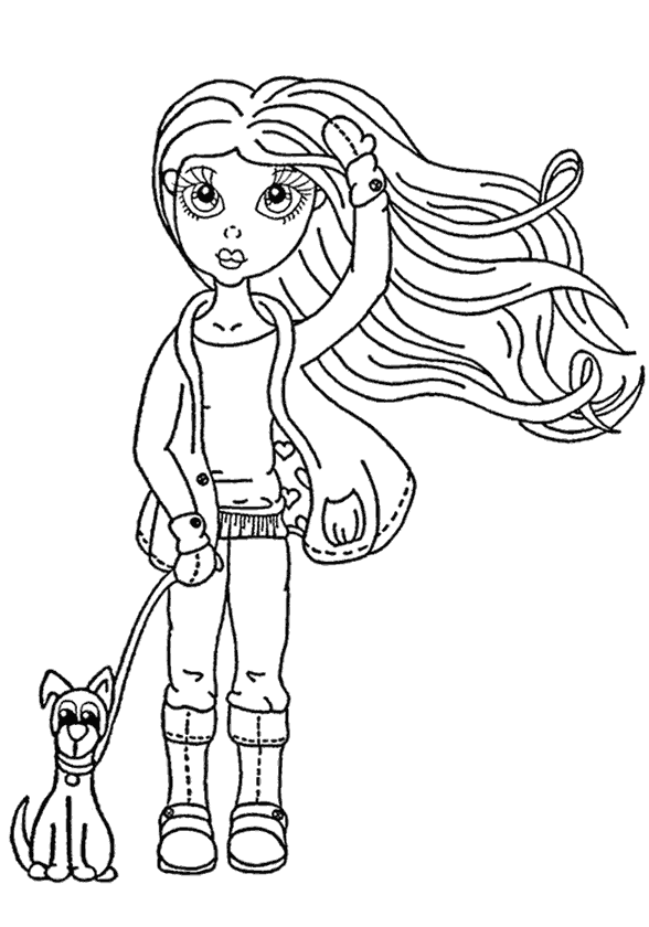 Kız Boyama Sayfası