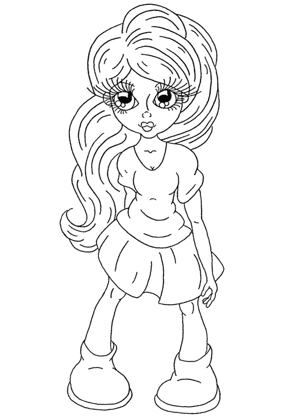 Kız Boyama Sayfası