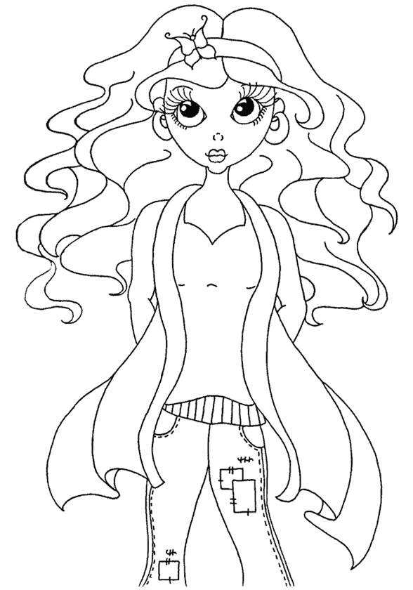 Kız Boyama Sayfası