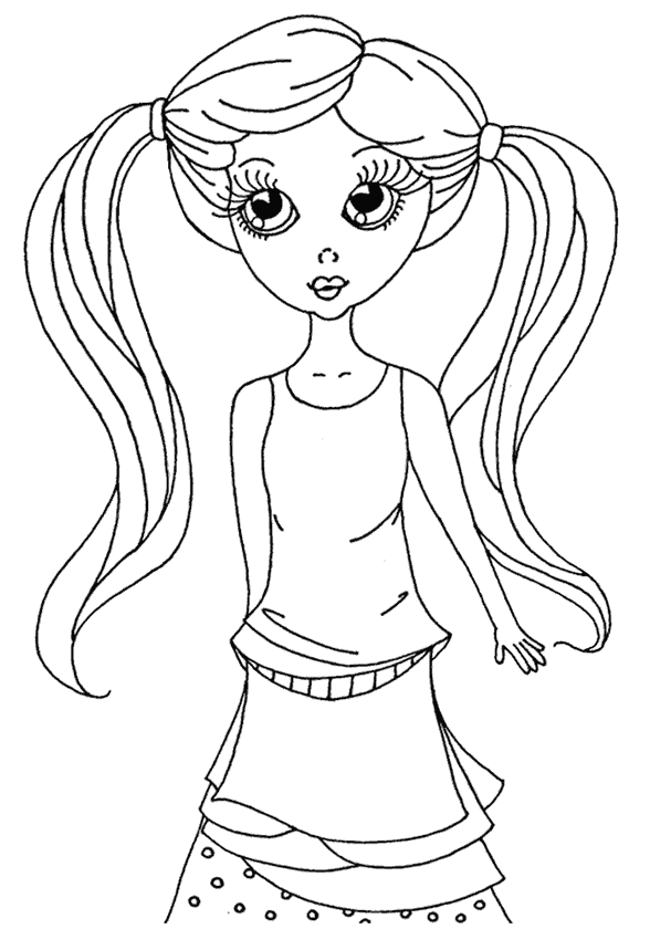 Kız Boyama Sayfası