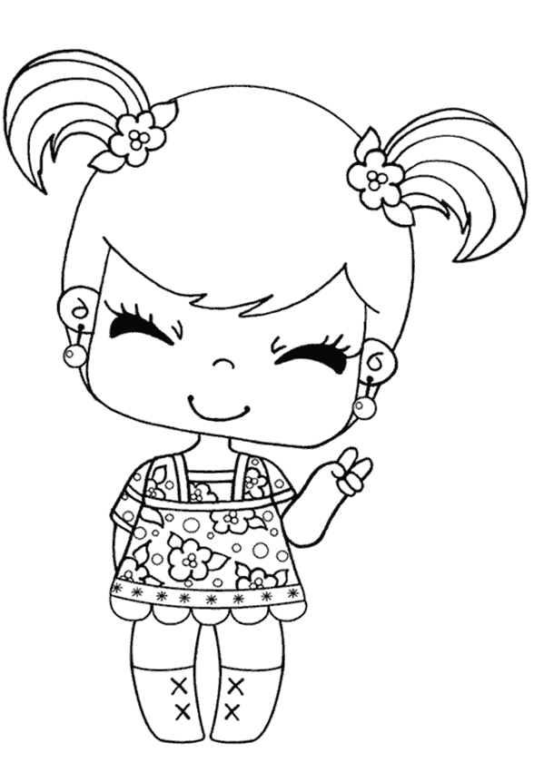 Kız Boyama Sayfası