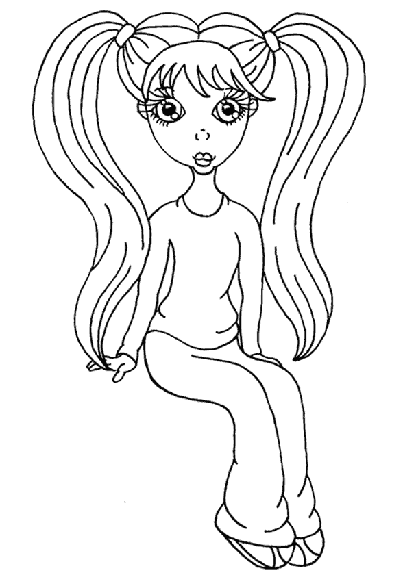 Kız Boyama Sayfası