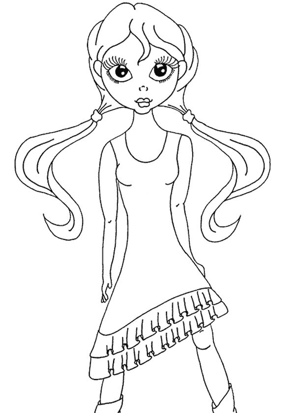 Kız Boyama Sayfası