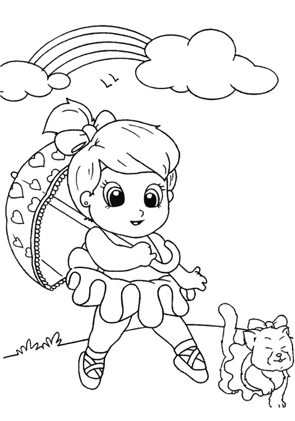 Kız Boyama Sayfası