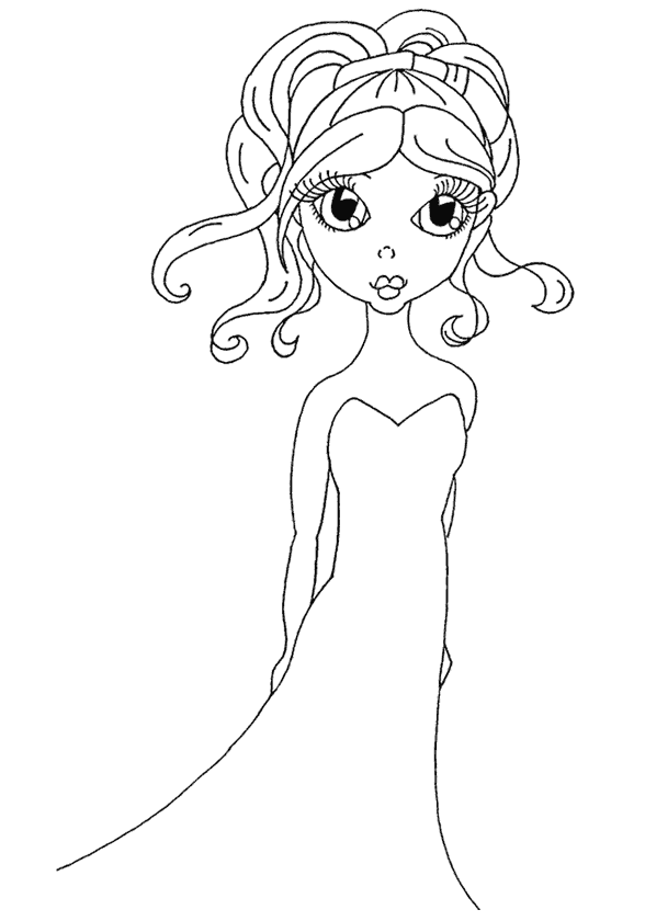 Kız Boyama Sayfası