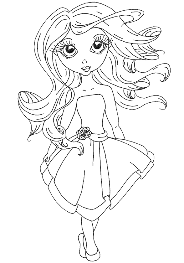 Kız Boyama Sayfası