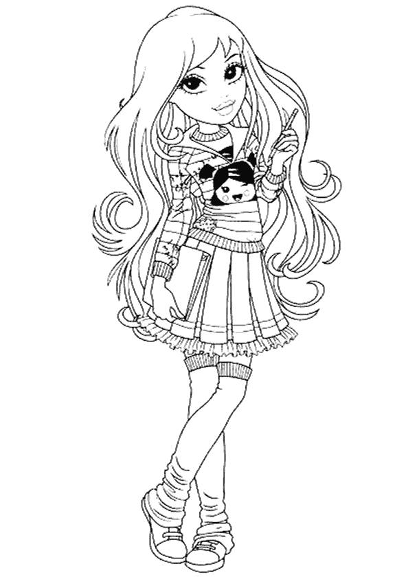 Kız Boyama Sayfası