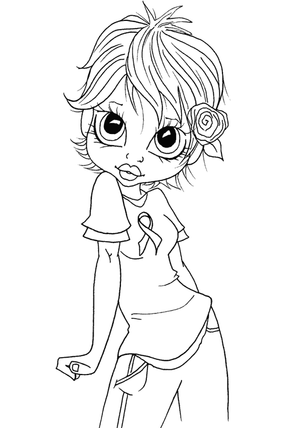 Kız Boyama Sayfası