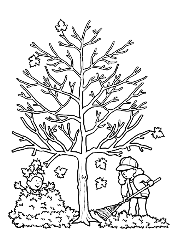 Sonbahar Boyama Sayfası