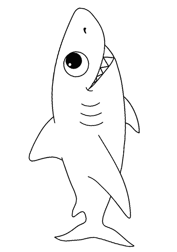 Köpek Balığı Boyama Sayfası