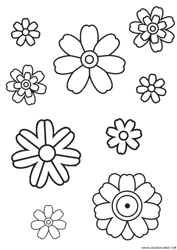 Çiçek Boyama Sayfası