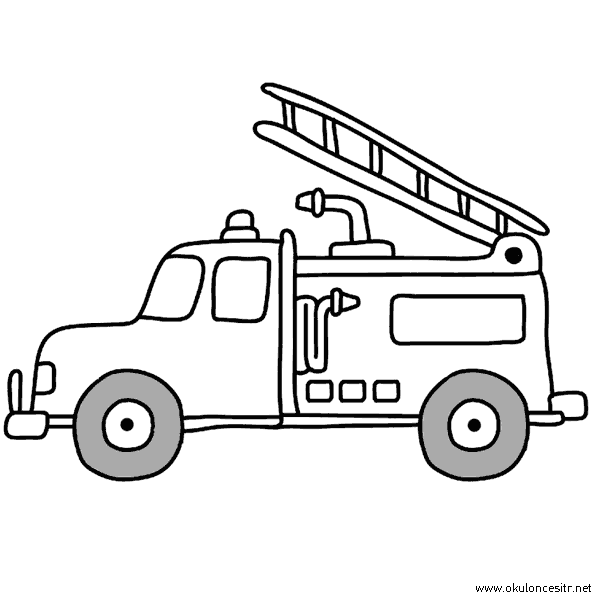 İtfaiye Boyama Sayfası