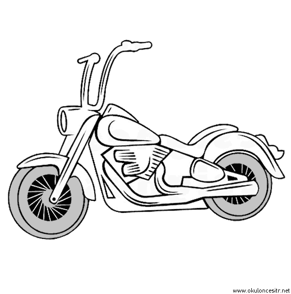 Motosiklet Boyama Sayfası