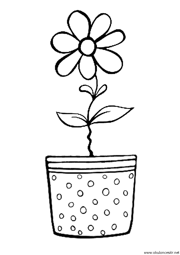 Çiçek Boyama Sayfası