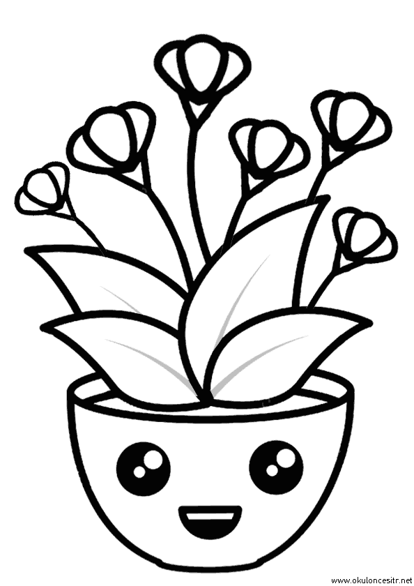 Çiçek Boyama Sayfası