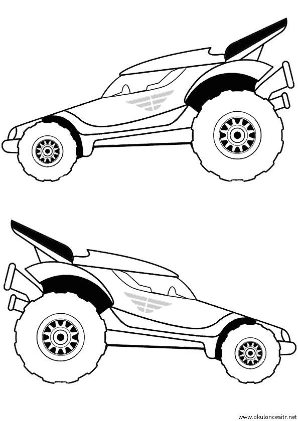 Yarış Arabası Boyama Sayfası