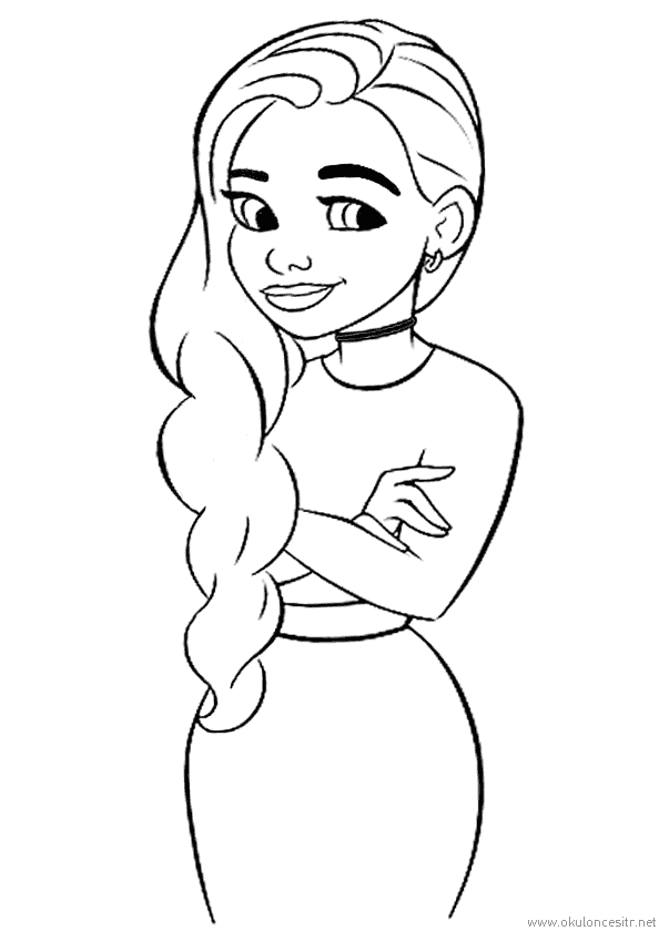 Kız Boyama Sayfası