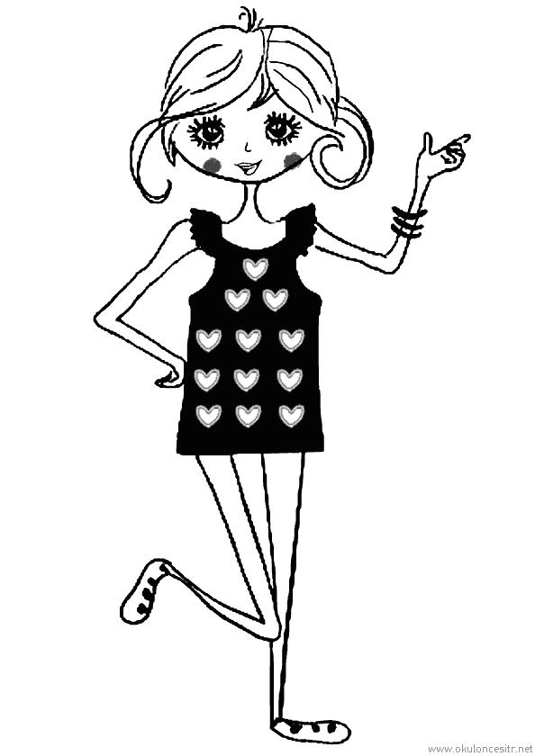 Kız Boyama Sayfası