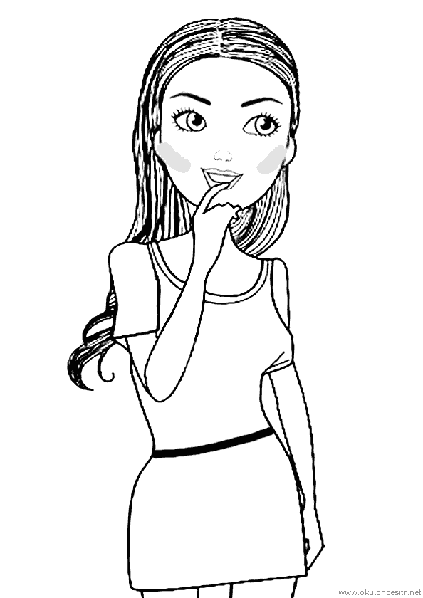 Kız Boyama Sayfası