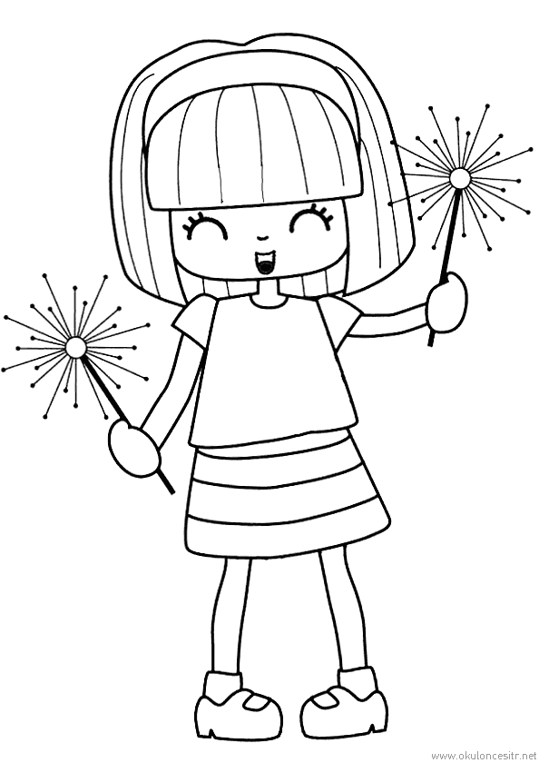 Kız Boyama Sayfası