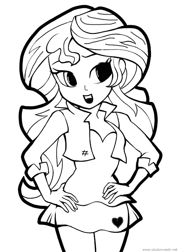 Kız Boyama Sayfası