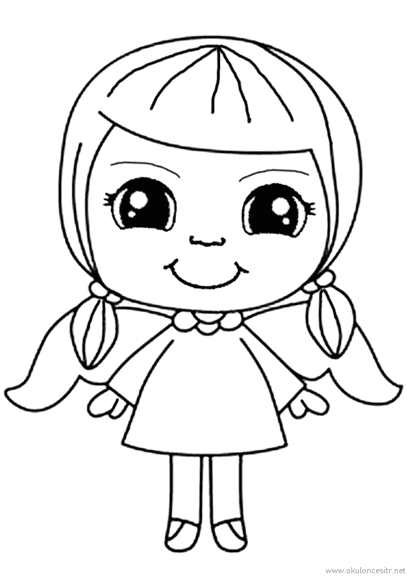 Kız Boyama Sayfası