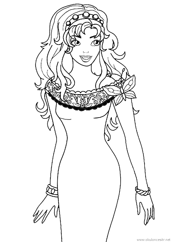 Kız Boyama Sayfası