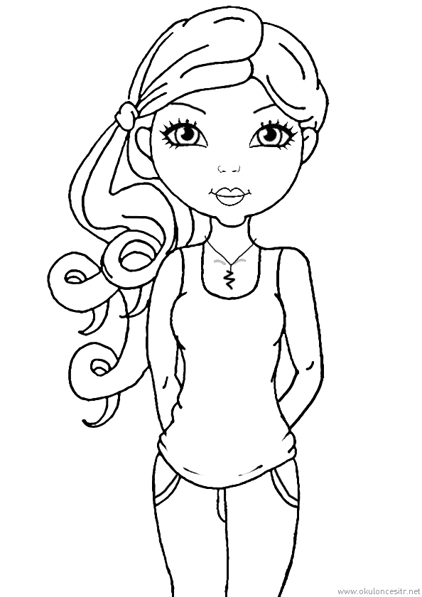 Kız Boyama Sayfası
