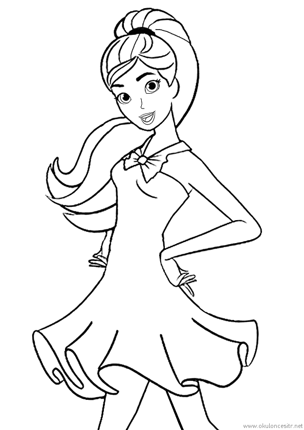 Kız Boyama Sayfası