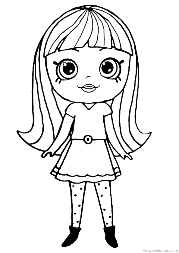 Kız Boyama Sayfası