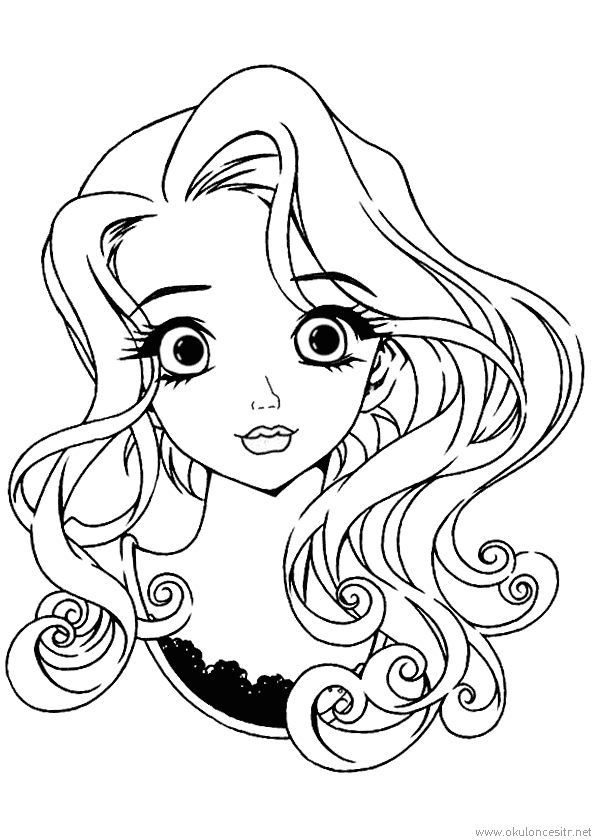 Kız Boyama Sayfası