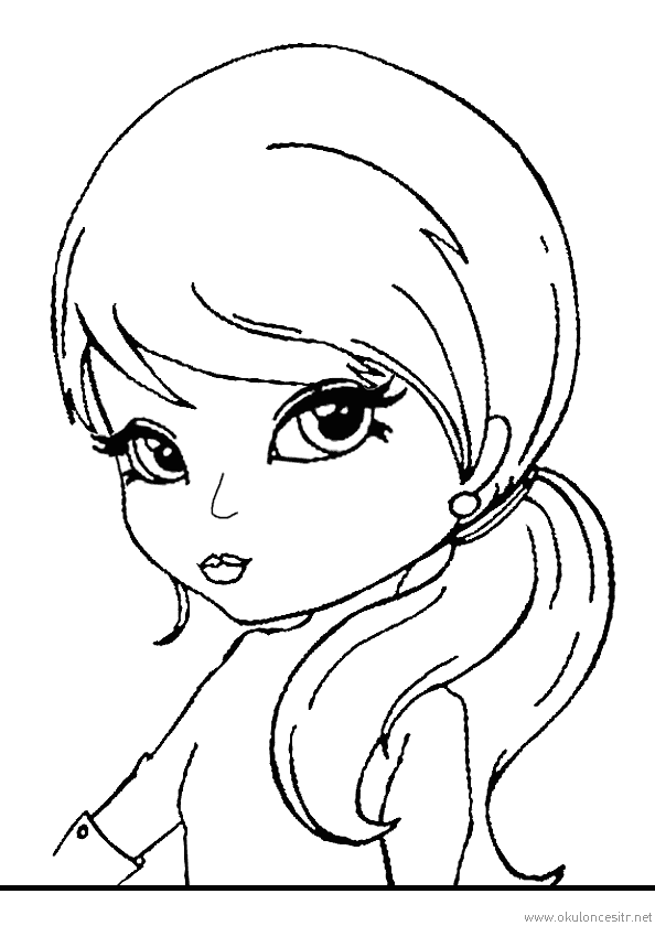 Kız Boyama Sayfası