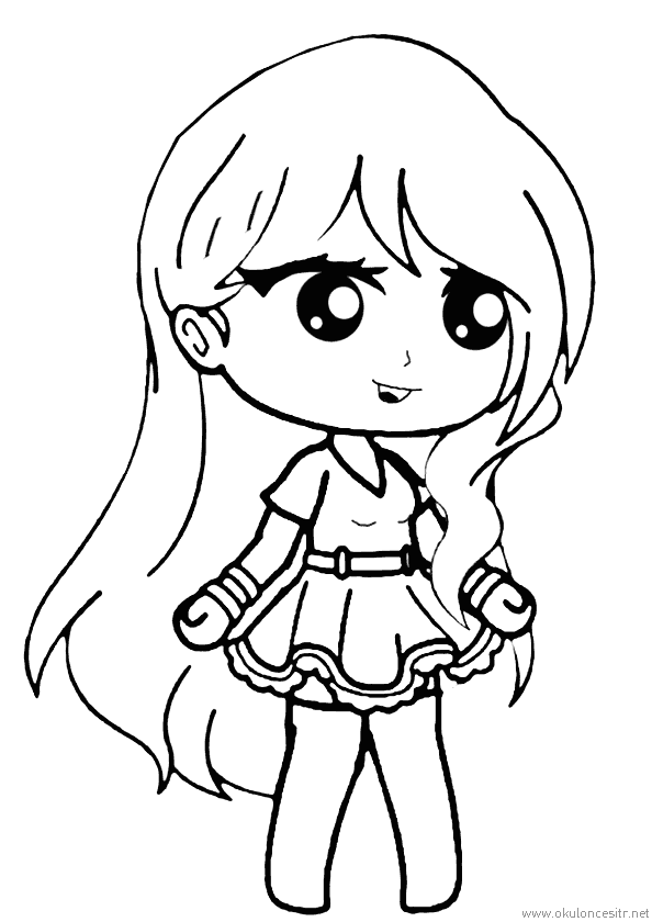 Kız Boyama Sayfası