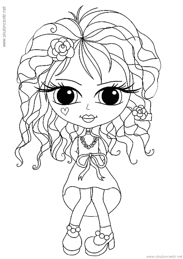 Kız Boyama Sayfası