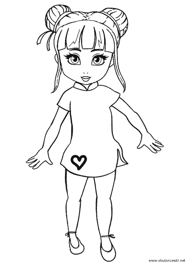 Kız Boyama Sayfası