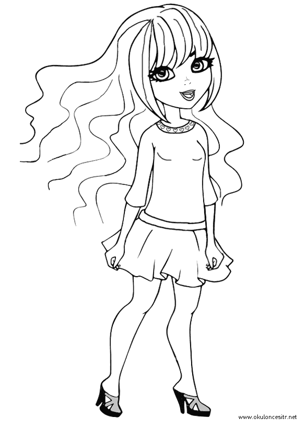 Kız Boyama Sayfası