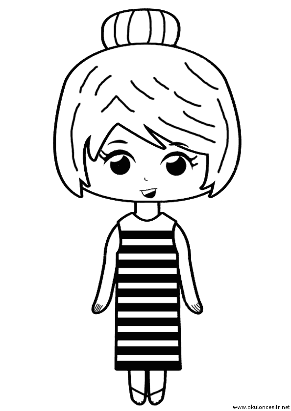 Kız Boyama Sayfası
