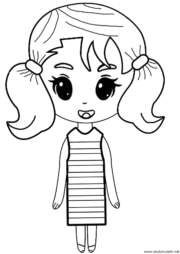Kız Boyama Sayfası