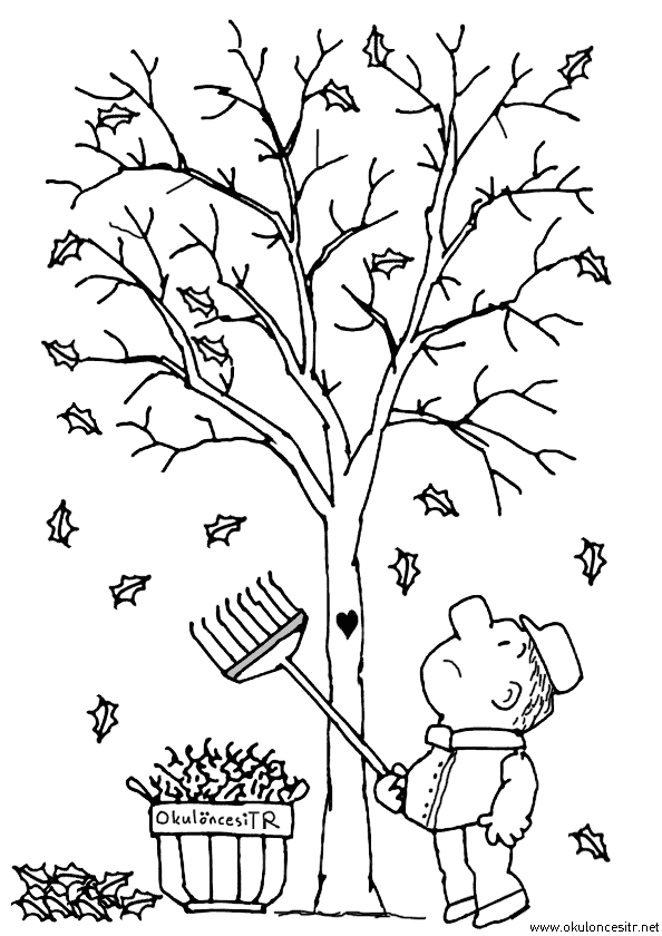 Sonbahar Boyama Sayfası