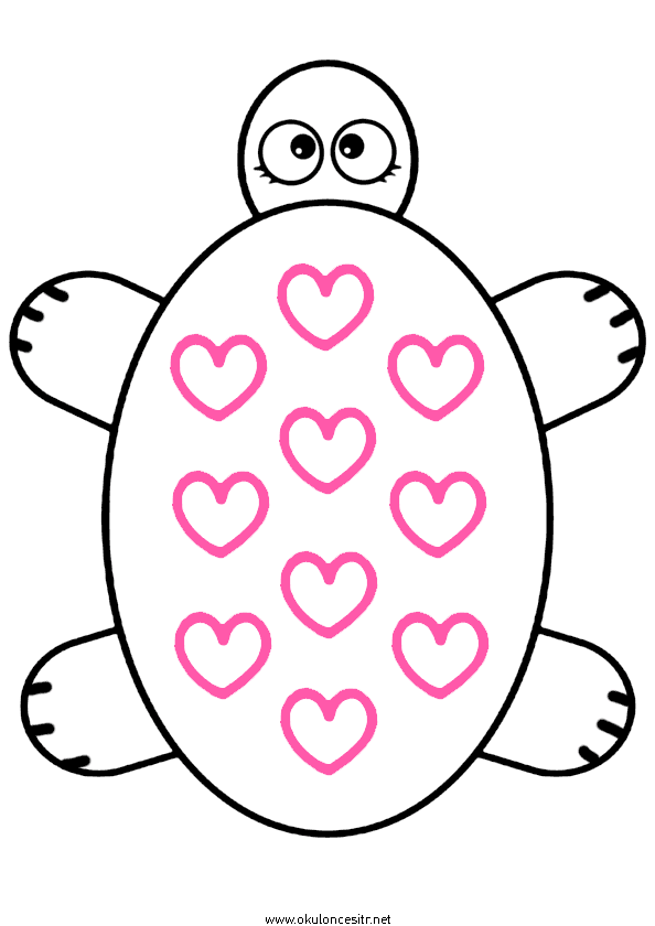 Kaplumbağa Boyama Sayfası