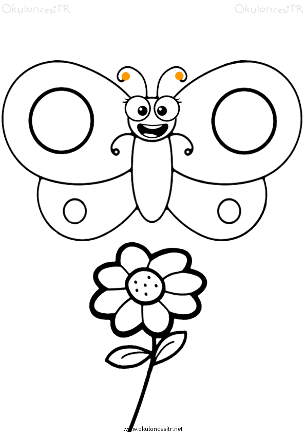 Kelebek Boyama Sayfası