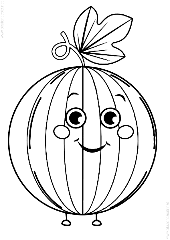 Karpuz Kavun Boyama Sayfası